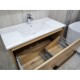 ANGEL 900mm Light Oak Plywood Wall Hung Vanity With Ceramic Basin